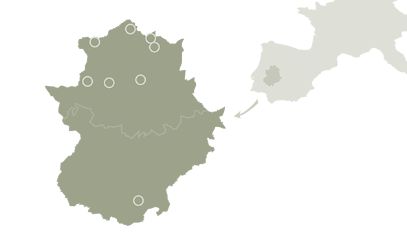 Mapa Hospederias de Extremadura